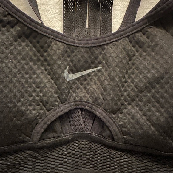 Nike Black Racerback Sports Bra with Breathable Fabric - Picture 2 of 9